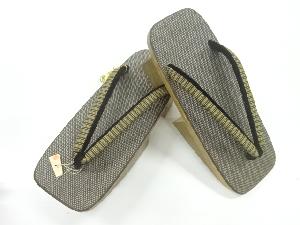 抽象模様男物桐下駄（23センチ）